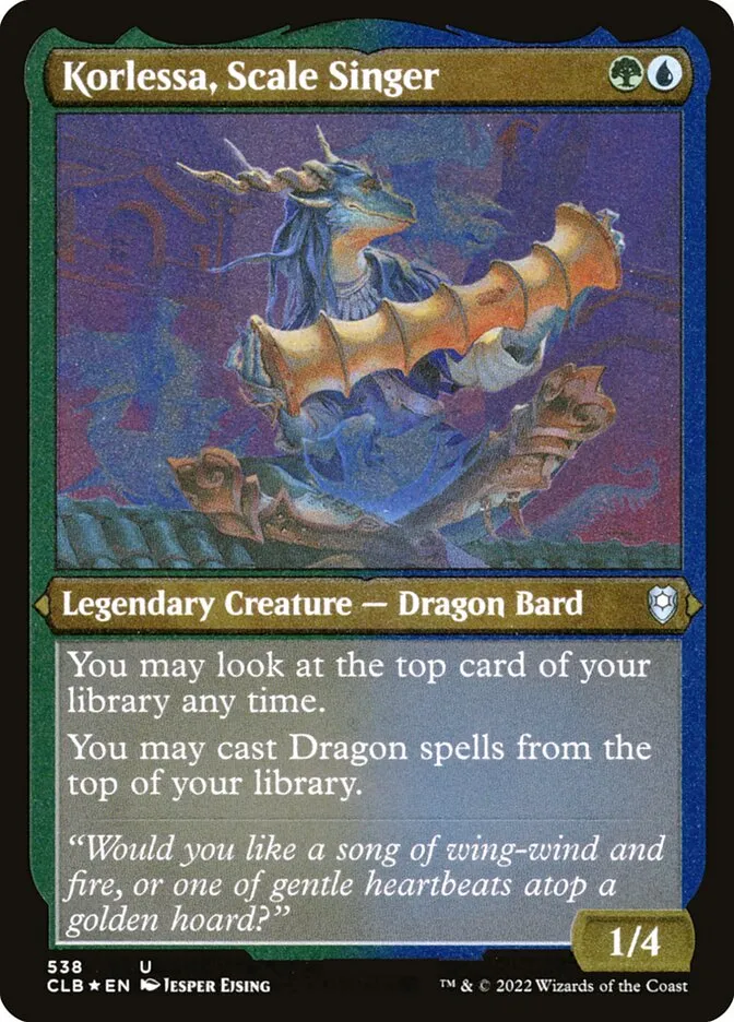 2022 Commander Legends: Battle for Baldur's Gate Korlessa, Scale Singer #538 uncommon card image