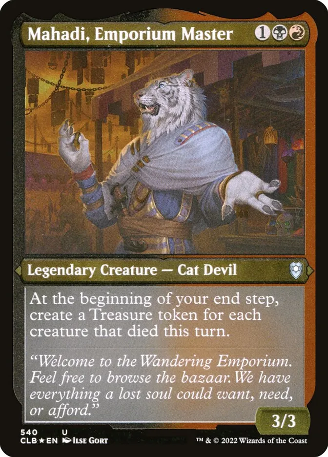 2022 Commander Legends: Battle for Baldur's Gate Mahadi, Emporium Master #540 uncommon card image