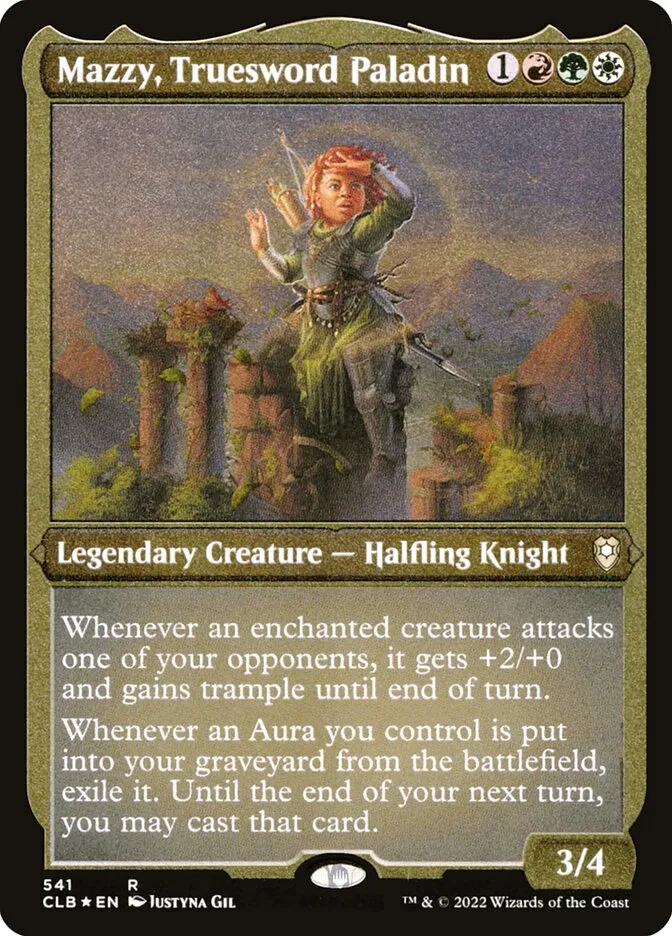 2022 Commander Legends: Battle for Baldur's Gate Mazzy, Truesword Paladin #541 rare card image
