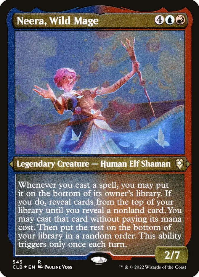 2022 Commander Legends: Battle for Baldur's Gate Neera, Wild Mage #545 rare card image