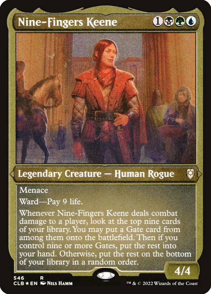 2022 Commander Legends: Battle for Baldur's Gate Nine-Fingers Keene #546 rare card image