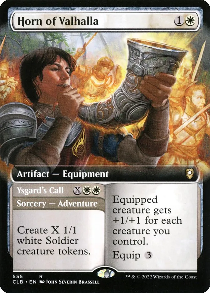 2022 Commander Legends: Battle for Baldur's Gate Horn of Valhalla // Ysgard's Call #555 rare card image