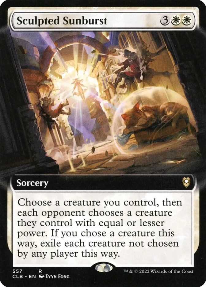 2022 Commander Legends: Battle for Baldur's Gate Sculpted Sunburst #557 rare card image