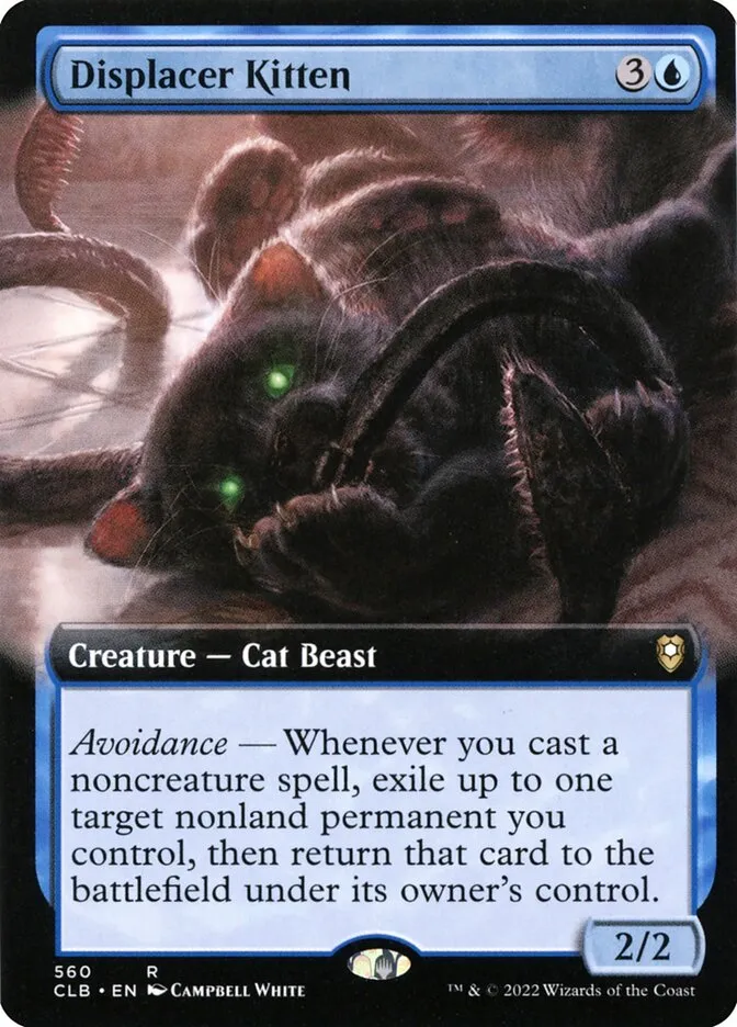 2022 Commander Legends: Battle for Baldur's Gate Displacer Kitten #560 rare card image