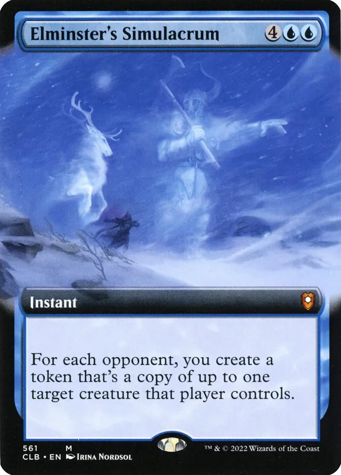 2022 Commander Legends: Battle for Baldur's Gate Elminster's Simulacrum #561 mythic card image