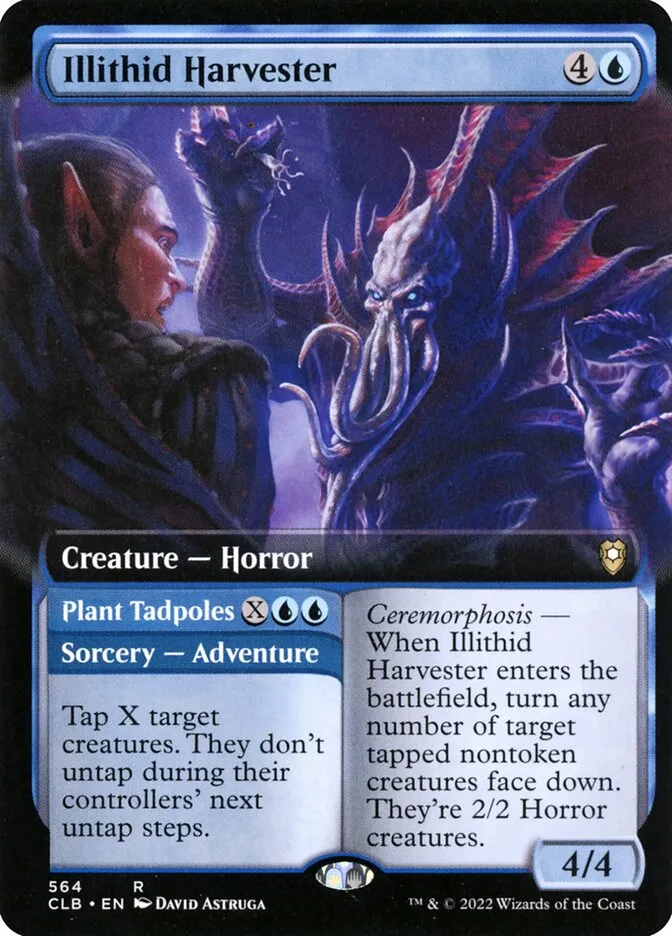 2022 Commander Legends: Battle for Baldur's Gate Illithid Harvester // Plant Tadpoles #564 rare card image