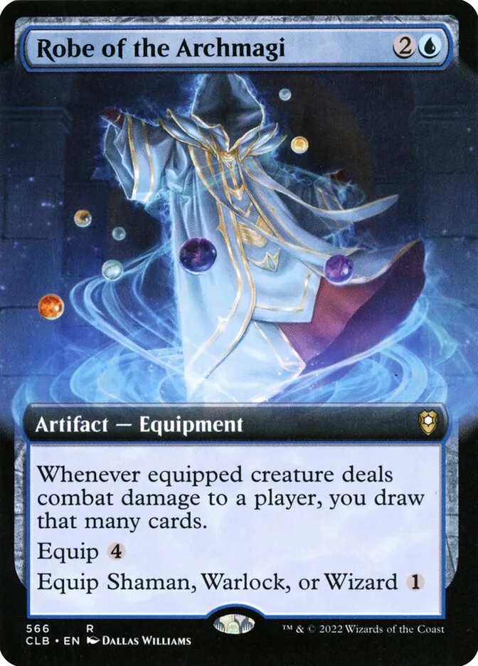 2022 Commander Legends: Battle for Baldur's Gate Robe of the Archmagi #566 rare card image