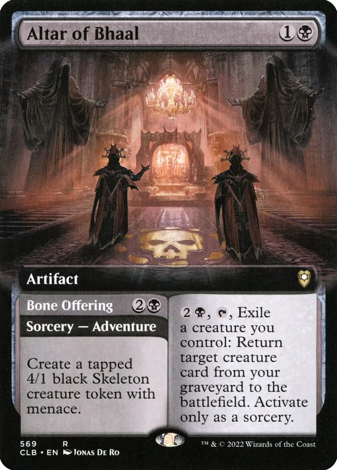 2022 Commander Legends: Battle for Baldur's Gate Altar of Bhaal // Bone Offering #569 rare card image