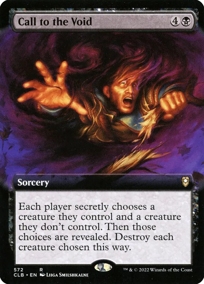 2022 Commander Legends: Battle for Baldur's Gate Call to the Void #572 rare card image