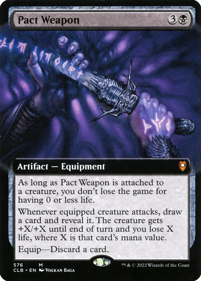 2022 Commander Legends: Battle for Baldur's Gate Pact Weapon #576 mythic card image