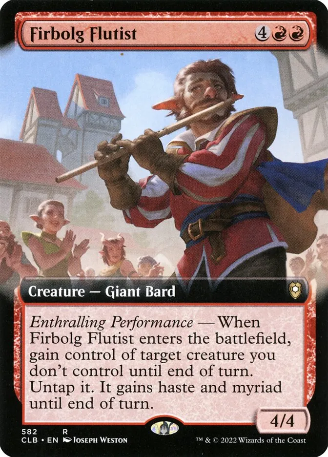 2022 Commander Legends: Battle for Baldur's Gate Firbolg Flutist #582 rare card image