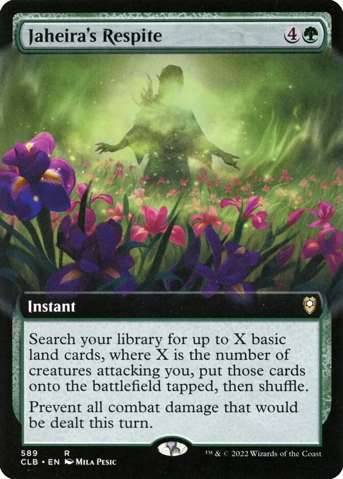 2022 Commander Legends: Battle for Baldur's Gate Jaheira's Respite #589 rare card image