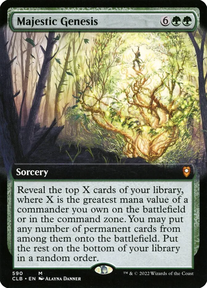 2022 Commander Legends: Battle for Baldur's Gate Majestic Genesis #590 mythic card image