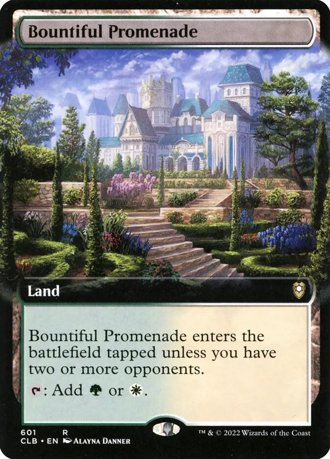 2022 Commander Legends: Battle for Baldur's Gate Bountiful Promenade #601 rare card image