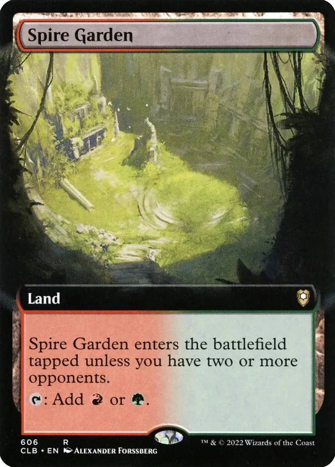 2022 Commander Legends: Battle for Baldur's Gate Spire Garden #606 rare card image