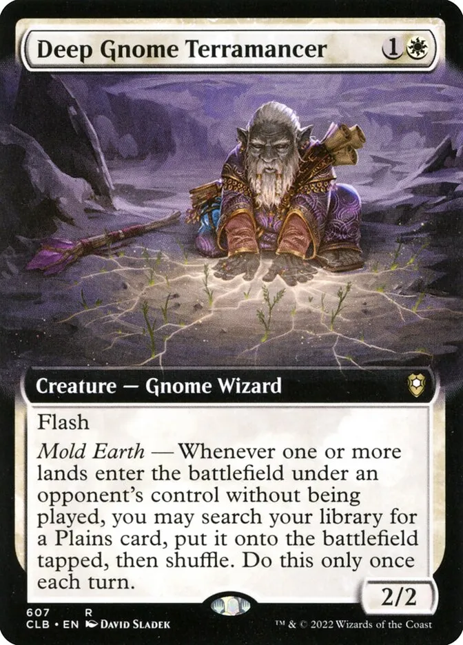 2022 Commander Legends: Battle for Baldur's Gate Deep Gnome Terramancer #607 rare card image
