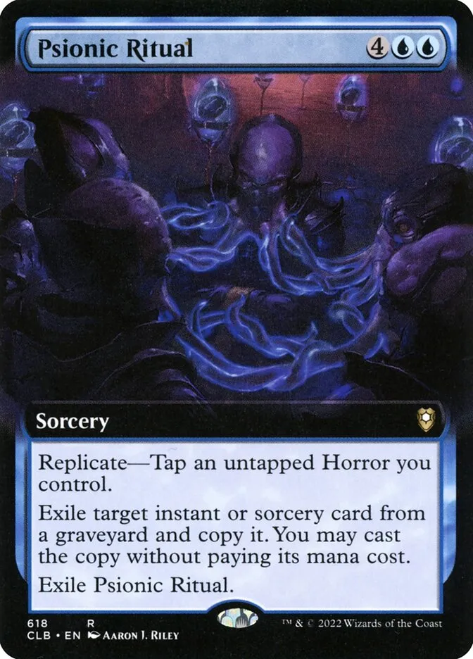 2022 Commander Legends: Battle for Baldur's Gate Psionic Ritual #618 rare card image