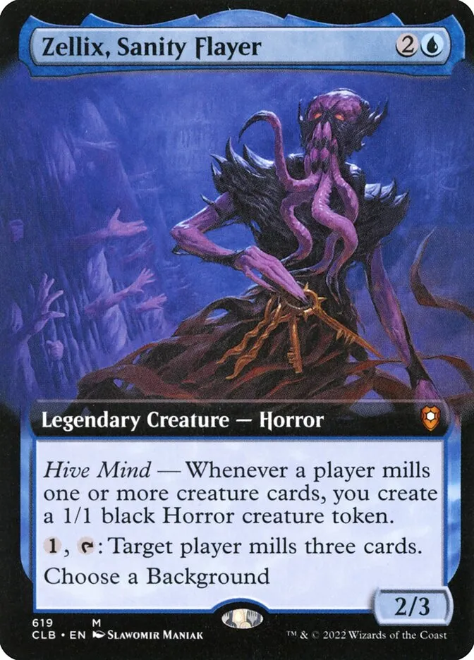 2022 Commander Legends: Battle for Baldur's Gate Zellix, Sanity Flayer #619 mythic card image