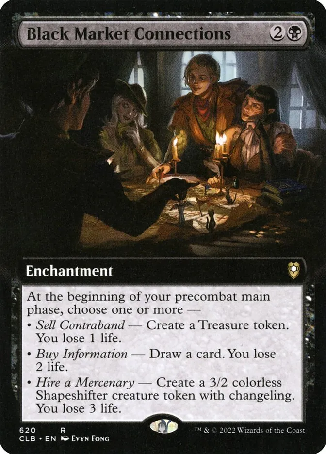 2022 Commander Legends: Battle for Baldur's Gate Black Market Connections #620 rare card image