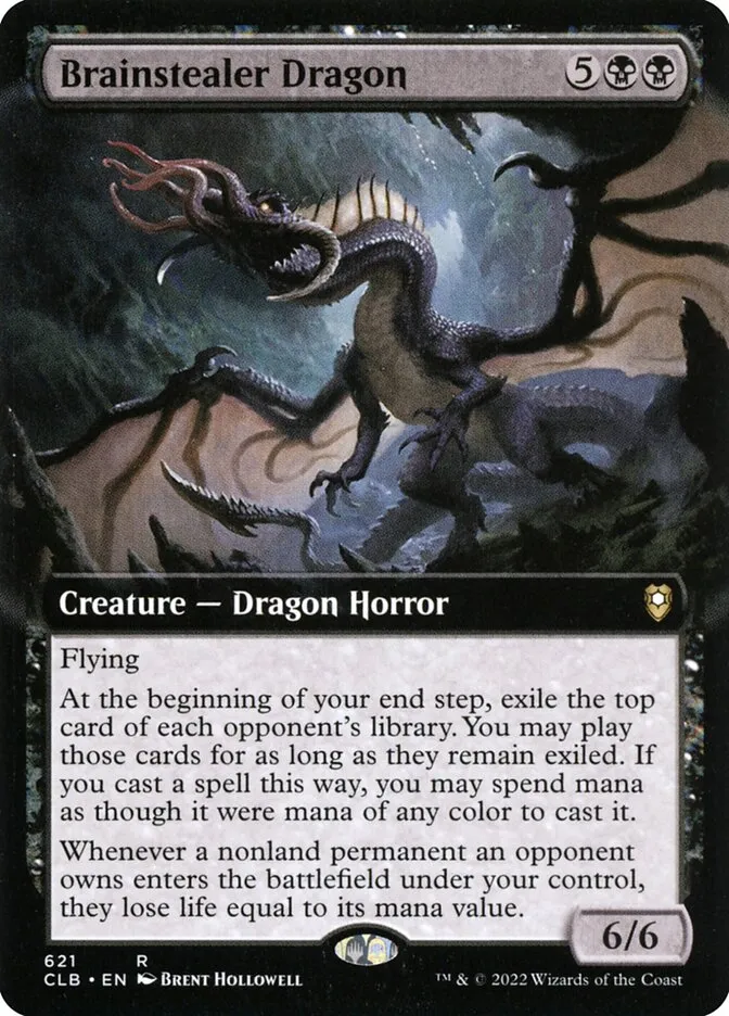 2022 Commander Legends: Battle for Baldur's Gate Brainstealer Dragon #621 rare card image