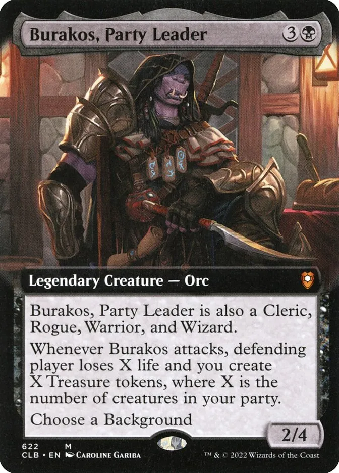 2022 Commander Legends: Battle for Baldur's Gate Burakos, Party Leader #622 mythic card image