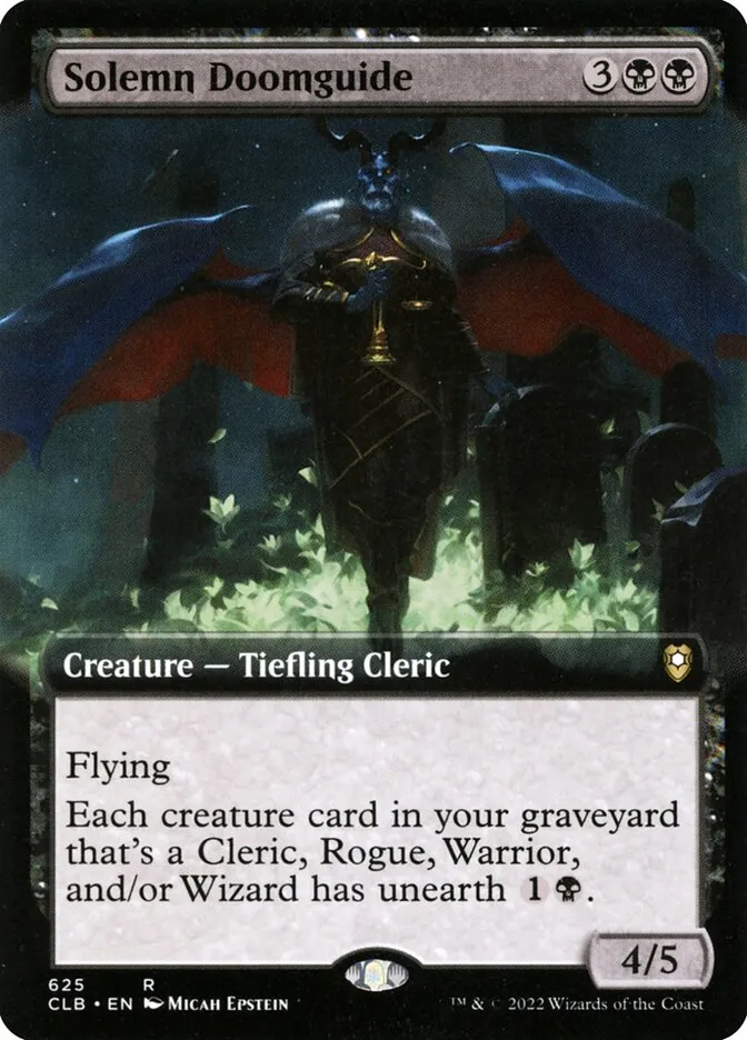 2022 Commander Legends: Battle for Baldur's Gate Solemn Doomguide #625 rare card image