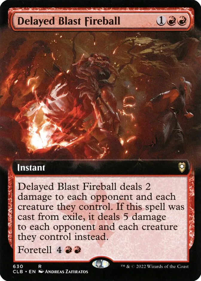 2022 Commander Legends: Battle for Baldur's Gate Delayed Blast Fireball #630 rare card image