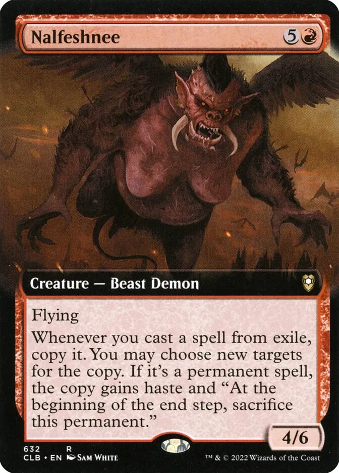 2022 Commander Legends: Battle for Baldur's Gate Nalfeshnee #632 rare card image