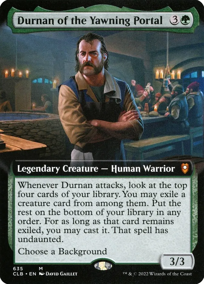 2022 Commander Legends: Battle for Baldur's Gate Durnan of the Yawning Portal #635 mythic card image