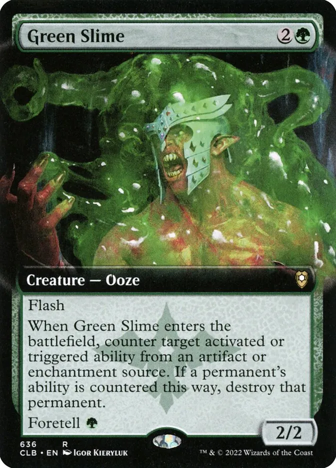 2022 Commander Legends: Battle for Baldur's Gate Green Slime #636 rare card image