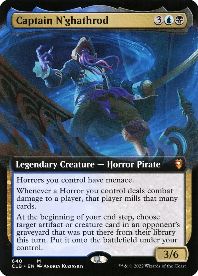 2022 Commander Legends: Battle for Baldur's Gate Captain N'ghathrod #640 mythic card image