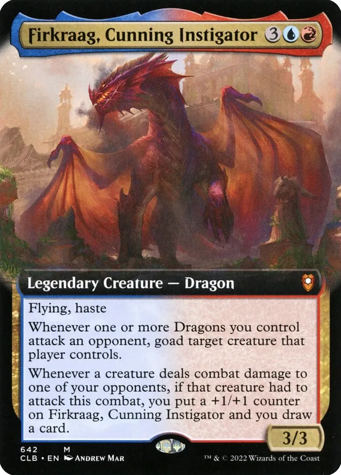 2022 Commander Legends: Battle for Baldur's Gate Firkraag, Cunning Instigator #642 mythic card image