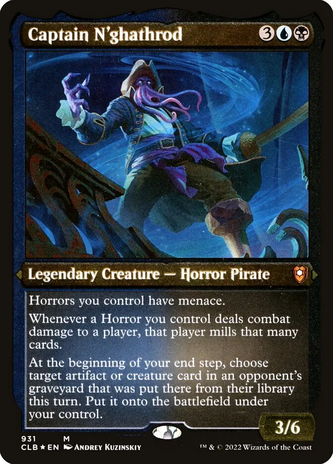 2022 Commander Legends: Battle for Baldur's Gate Captain N'ghathrod #931 mythic card image