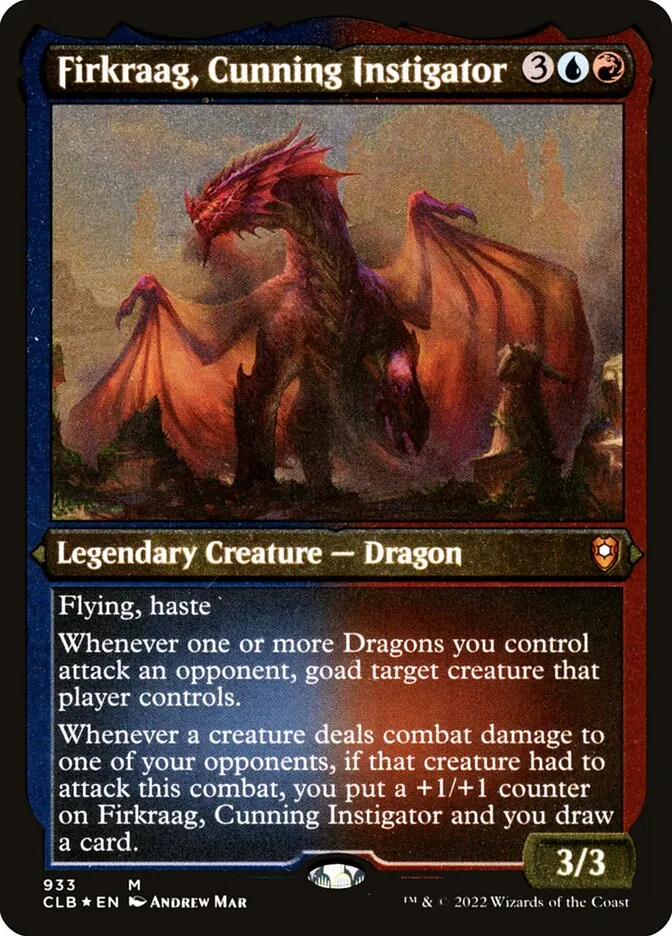 2022 Commander Legends: Battle for Baldur's Gate Firkraag, Cunning Instigator #933 mythic card image