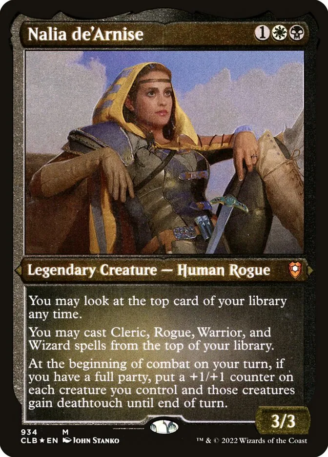 2022 Commander Legends: Battle for Baldur's Gate Nalia de'Arnise #934 mythic card image