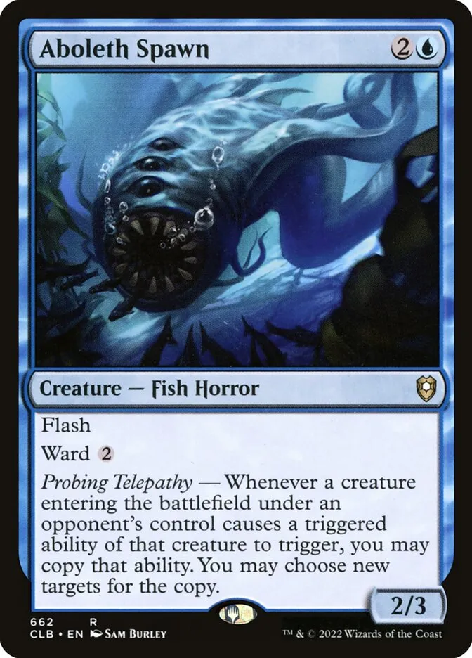 2022 Commander Legends: Battle for Baldur's Gate Aboleth Spawn #662 rare card image