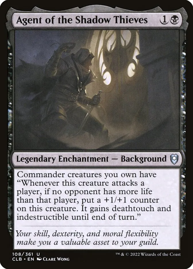 2022 Commander Legends: Battle for Baldur's Gate Agent of the Shadow Thieves #108 uncommon card image