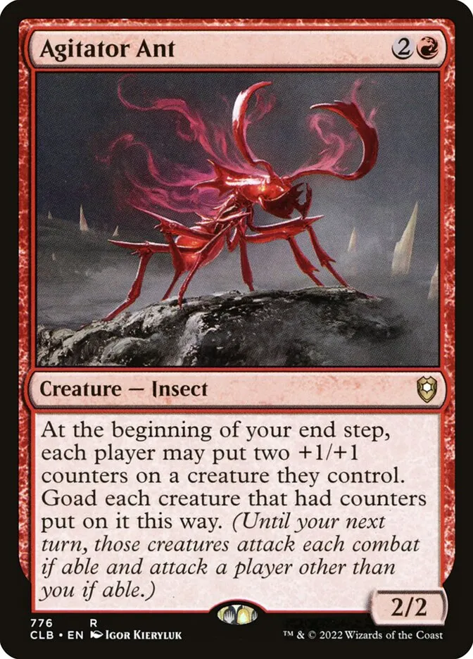 2022 Commander Legends: Battle for Baldur's Gate Agitator Ant #776 rare card image