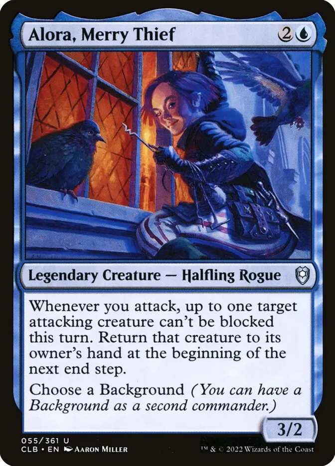 2022 Commander Legends: Battle for Baldur's Gate Alora, Merry Thief #55 uncommon card image