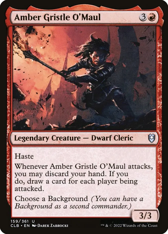 2022 Commander Legends: Battle for Baldur's Gate Amber Gristle O'Maul #159 uncommon card image