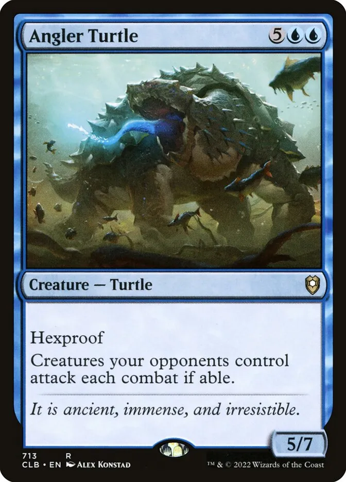 2022 Commander Legends: Battle for Baldur's Gate Angler Turtle #713 rare card image