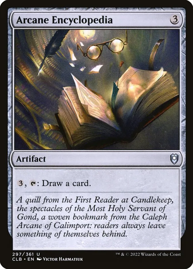 2022 Commander Legends: Battle for Baldur's Gate Arcane Encyclopedia #297 uncommon card image