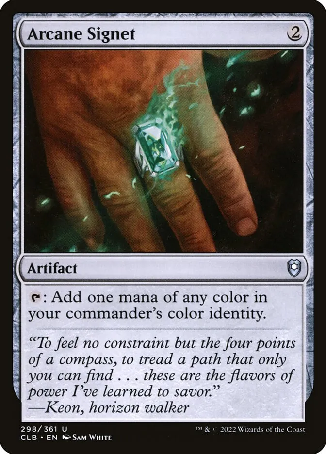 2022 Commander Legends: Battle for Baldur's Gate Arcane Signet #298 uncommon card image