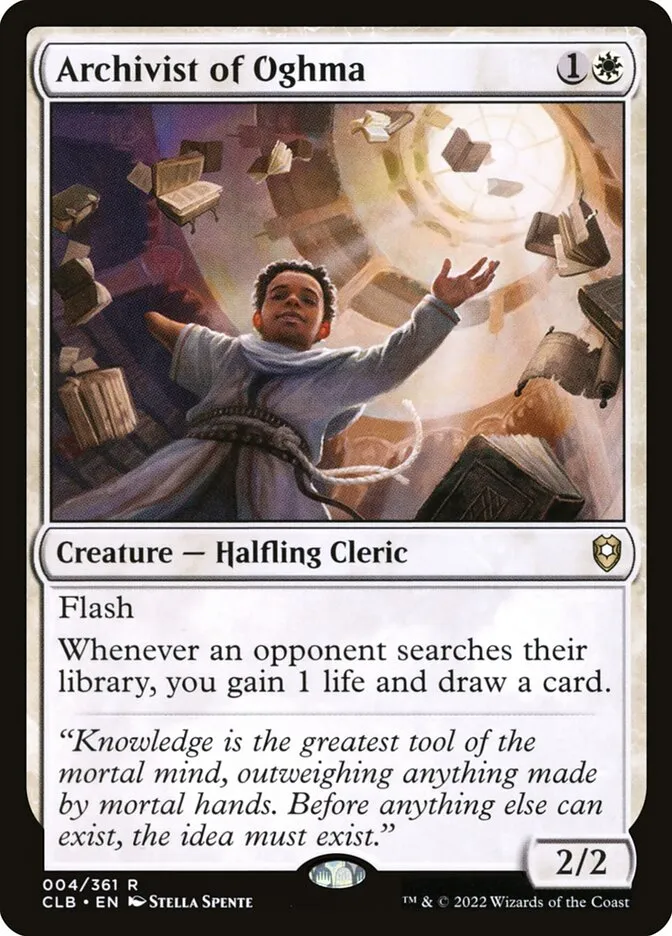 2022 Commander Legends: Battle for Baldur's Gate Archivist of Oghma rare #4 rare card image