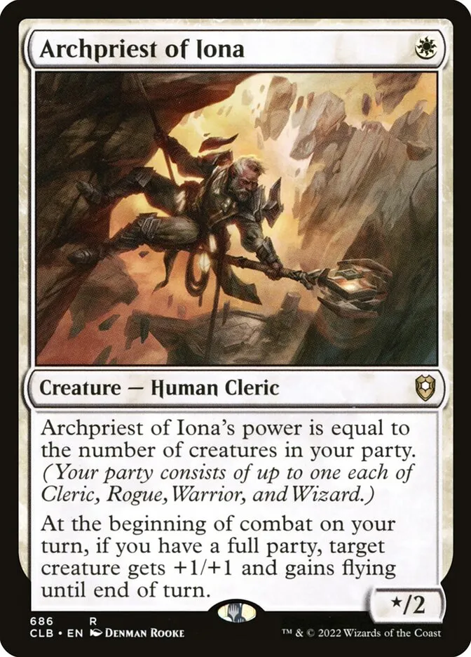 2022 Commander Legends: Battle for Baldur's Gate Archpriest of Iona #686 rare card image
