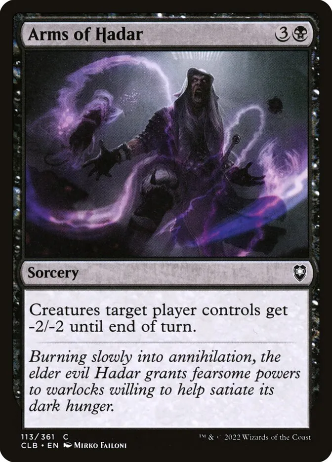 2022 Commander Legends: Battle for Baldur's Gate Arms of Hadar #113 common card image