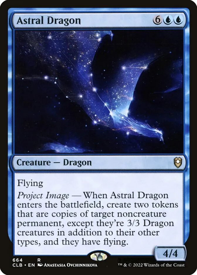 2022 Commander Legends: Battle for Baldur's Gate Astral Dragon #664 rare card image
