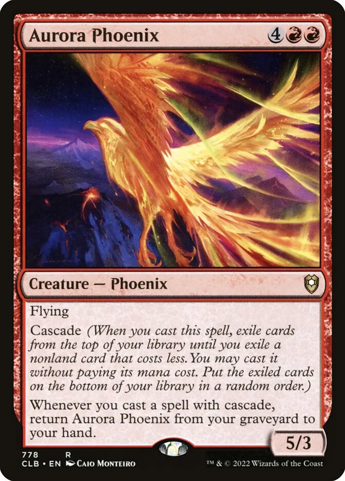 2022 Commander Legends: Battle for Baldur's Gate Aurora Phoenix #778 rare card image
