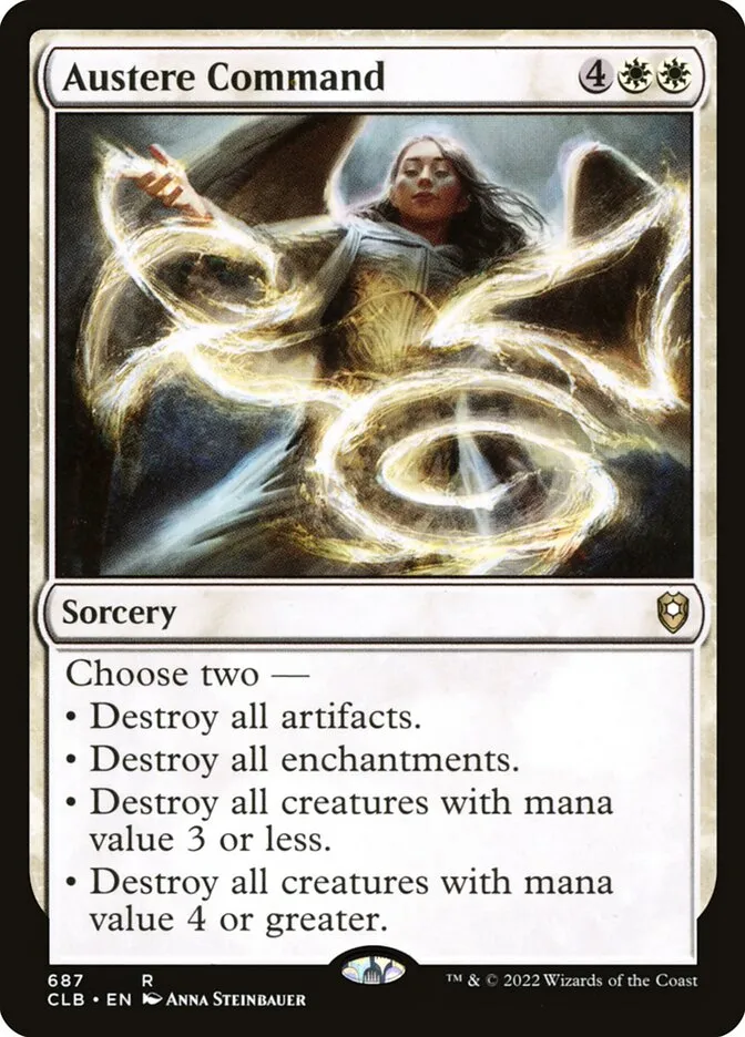 2022 Commander Legends: Battle for Baldur's Gate Austere Command #687 rare card image