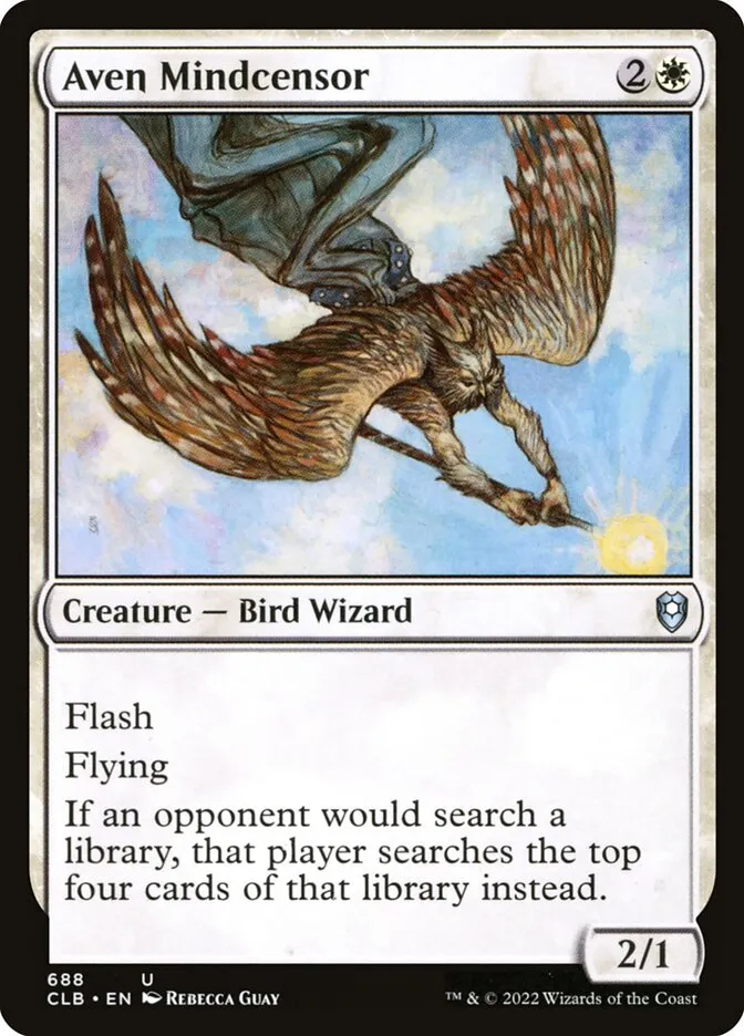2022 Commander Legends: Battle for Baldur's Gate Aven Mindcensor uncommon #688 uncommon card image